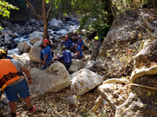 Rescate servicio ordinario en los ríos subterráneos